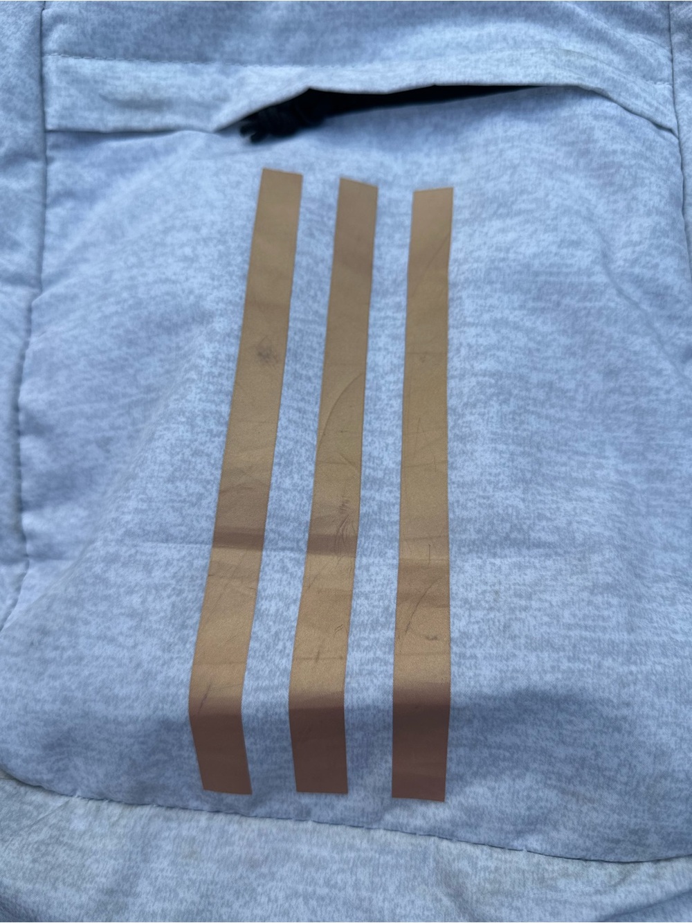 adidas womens Light Gray Backpack with Gold Accents - Picture 7 of 8